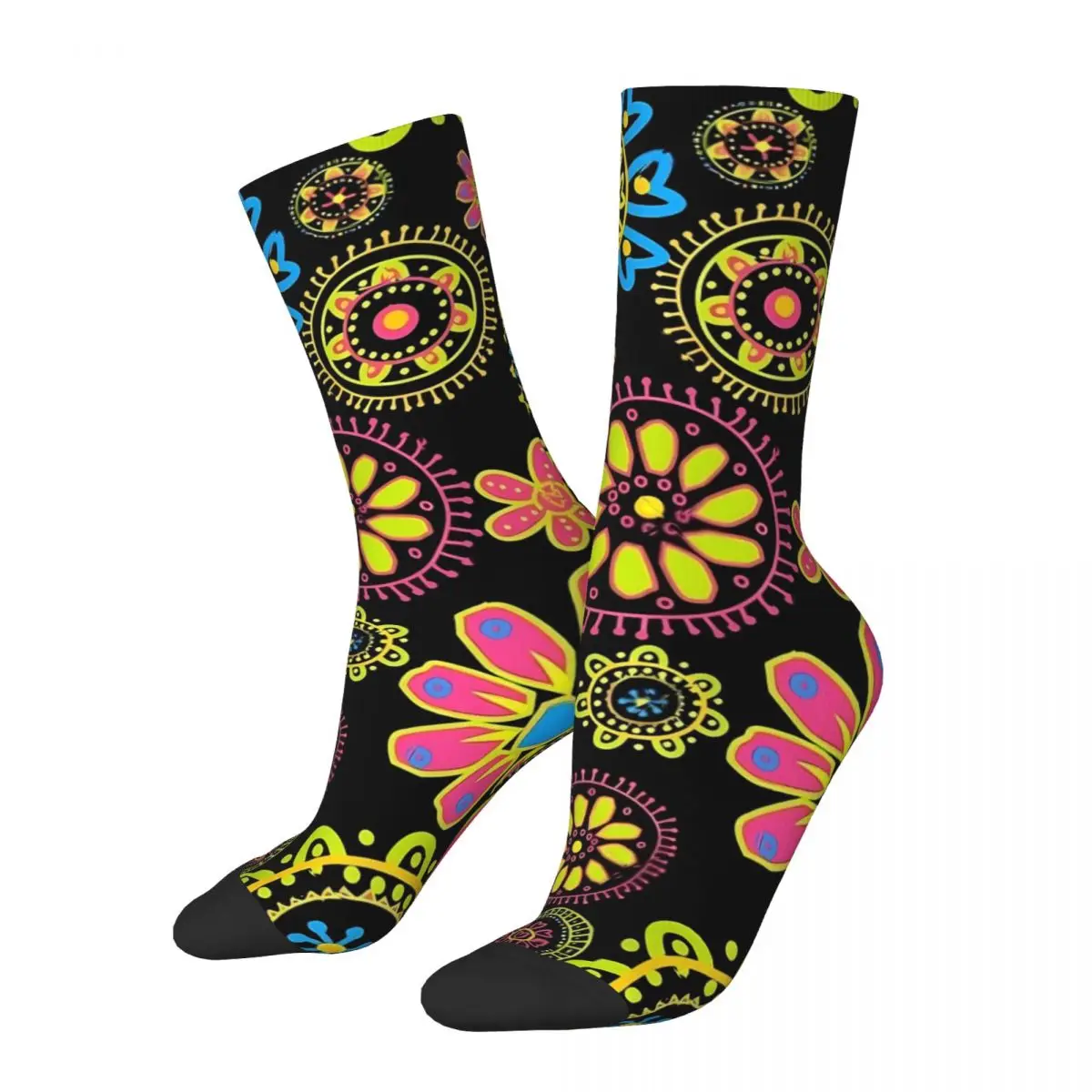 Floral Ditsy Socks Abstract Flowers Vintage Stockings Women Soft Cycling Socks Autumn Custom Anti Skid Socks