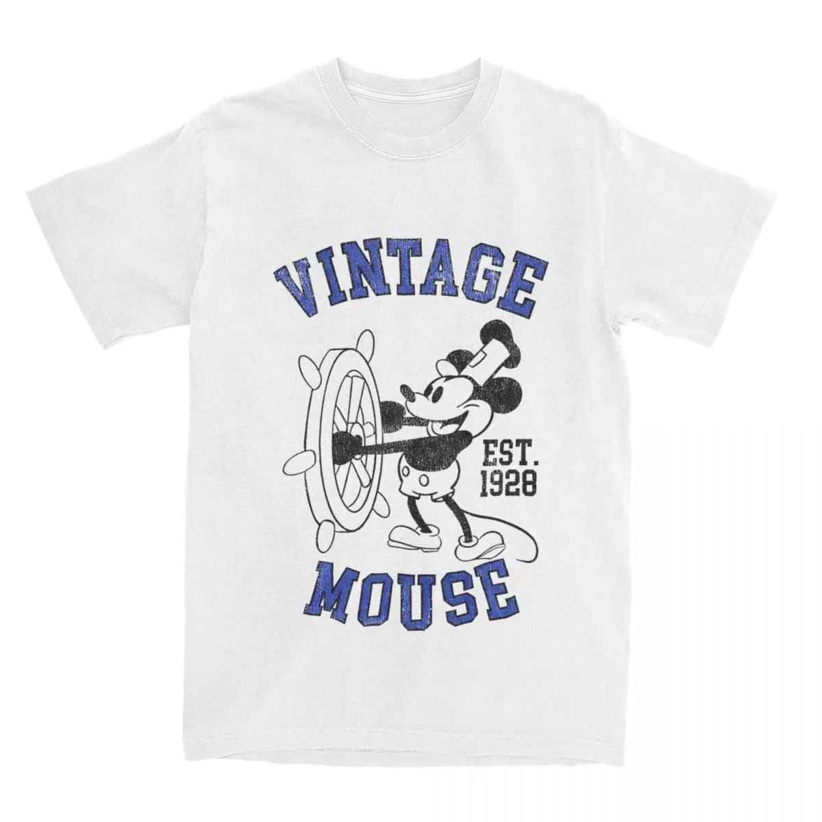 Mickey Vintage Mouse Est. 1928 Merchandise Shirts Men Women Vintage Cotton Printed Tops