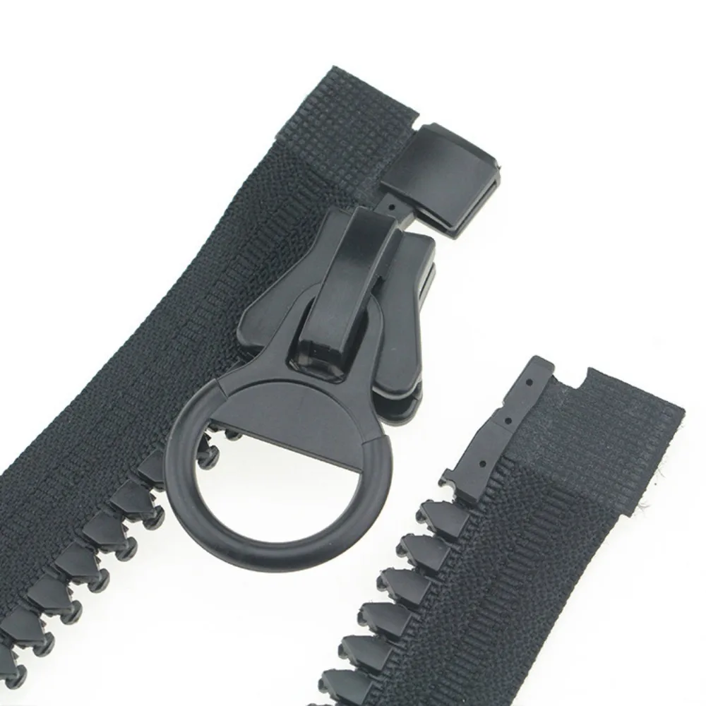 8# 15# Black Resin Open-End Zippers Heavy Duty Single Zipper for Down Jacket Coats Tailoring Sewing Supplies Accessories