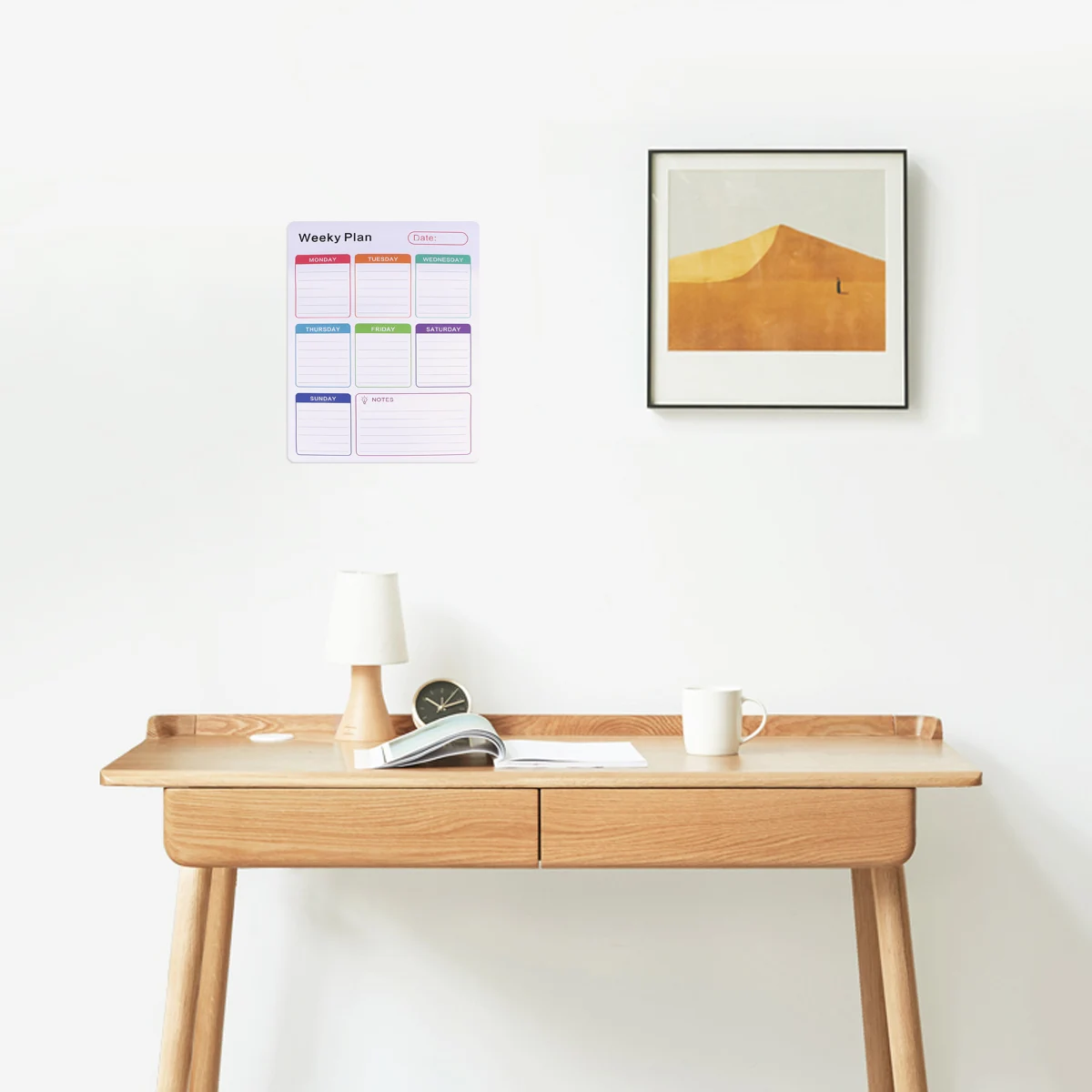 

Magnetic Calendar Sticker Erasable Weekly Planner Fridge ganizer Colorful Magnetic Message Board Schedule Reminder