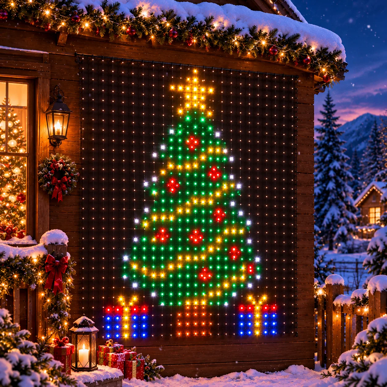 bluetooth対応のクリスマスフェアリーカーテンライトセット。diyでrgbの雪の結晶型ライトを、寝室の窓や結婚式の装飾に使えるスマートマルチカラーライトとして。