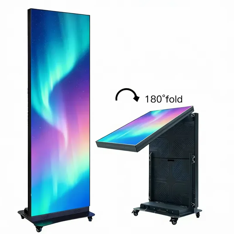 Customized LED Poster Display P1.2 P1.8 P2.5 Wifi Control Advertising Portable Led Wall Panel Floor Standing LED Poster