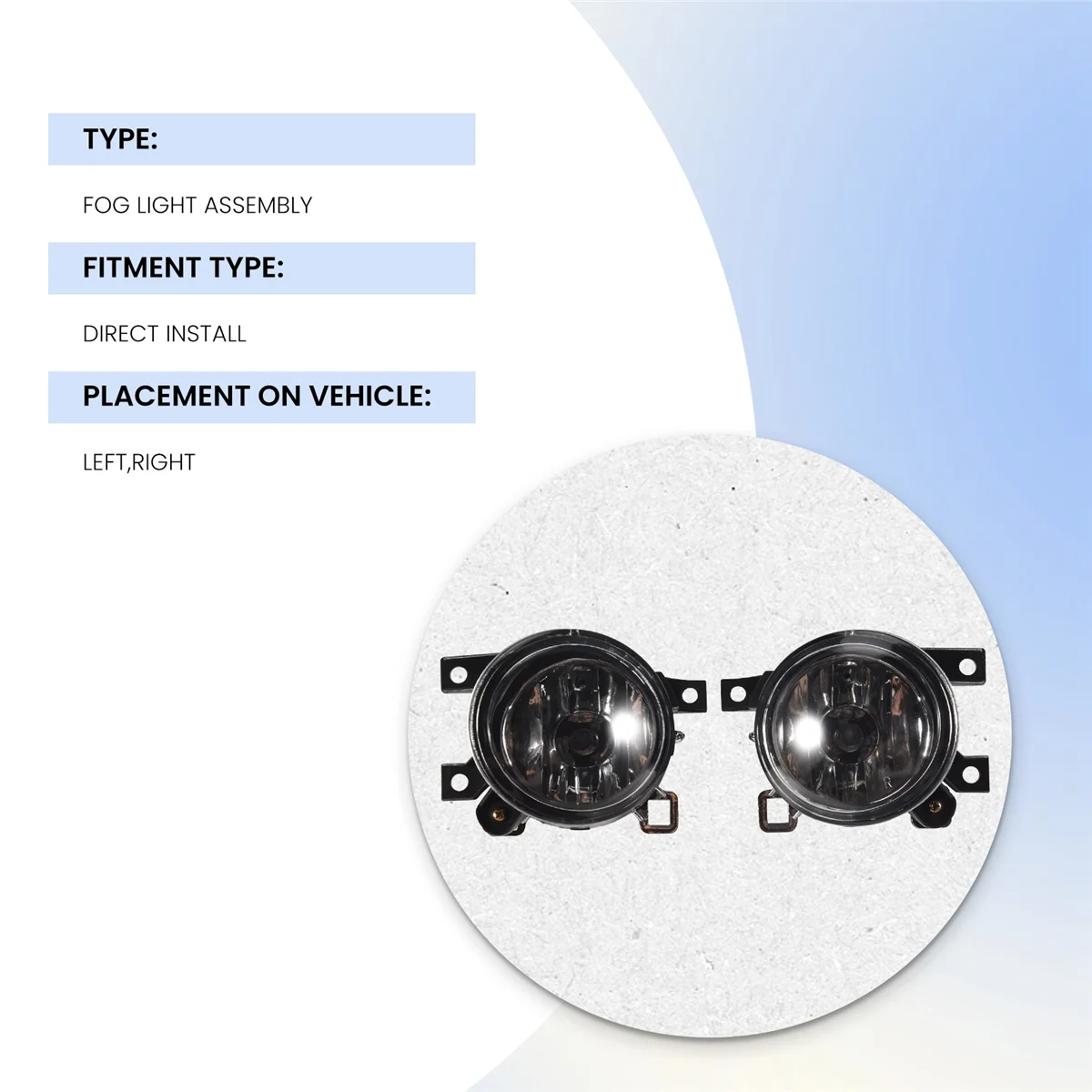 

Car Front Bumper Fog Light Frame Assembly for GWM Great Wall Wingle 7 Wingle 5 (black)