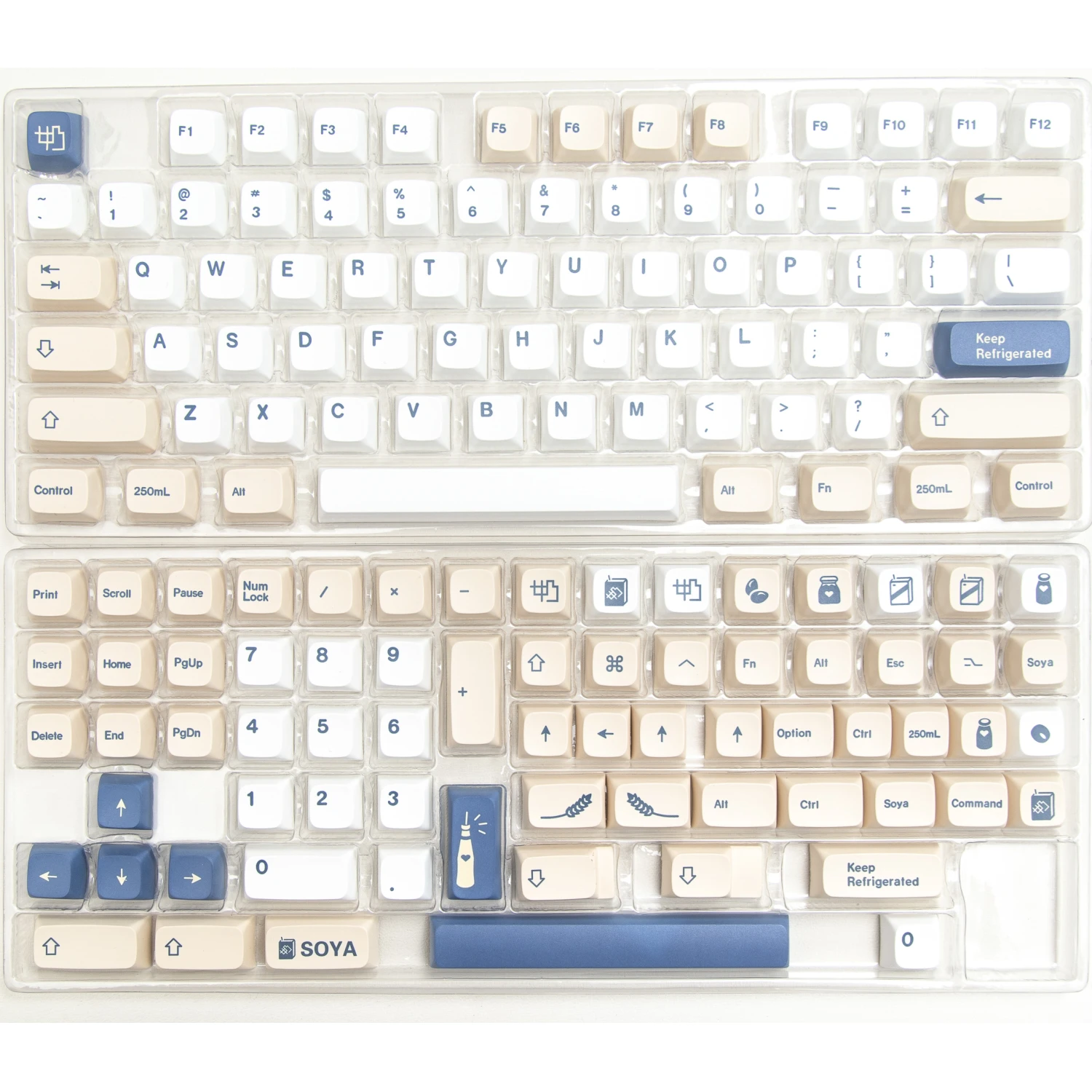 Juego de teclas XDA GMK de leche de soja, 144 teclas, PBT, sublimación de tinte para interruptores Cherry Gatrron MX, XDA Teclado mecánico, 1 Juego