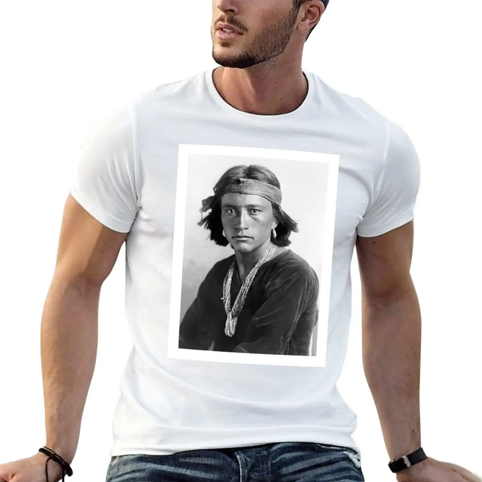 

Navajo Boy by Karl Moon T-Shirt t shirt custom print g man t shirts for men T-Shirt