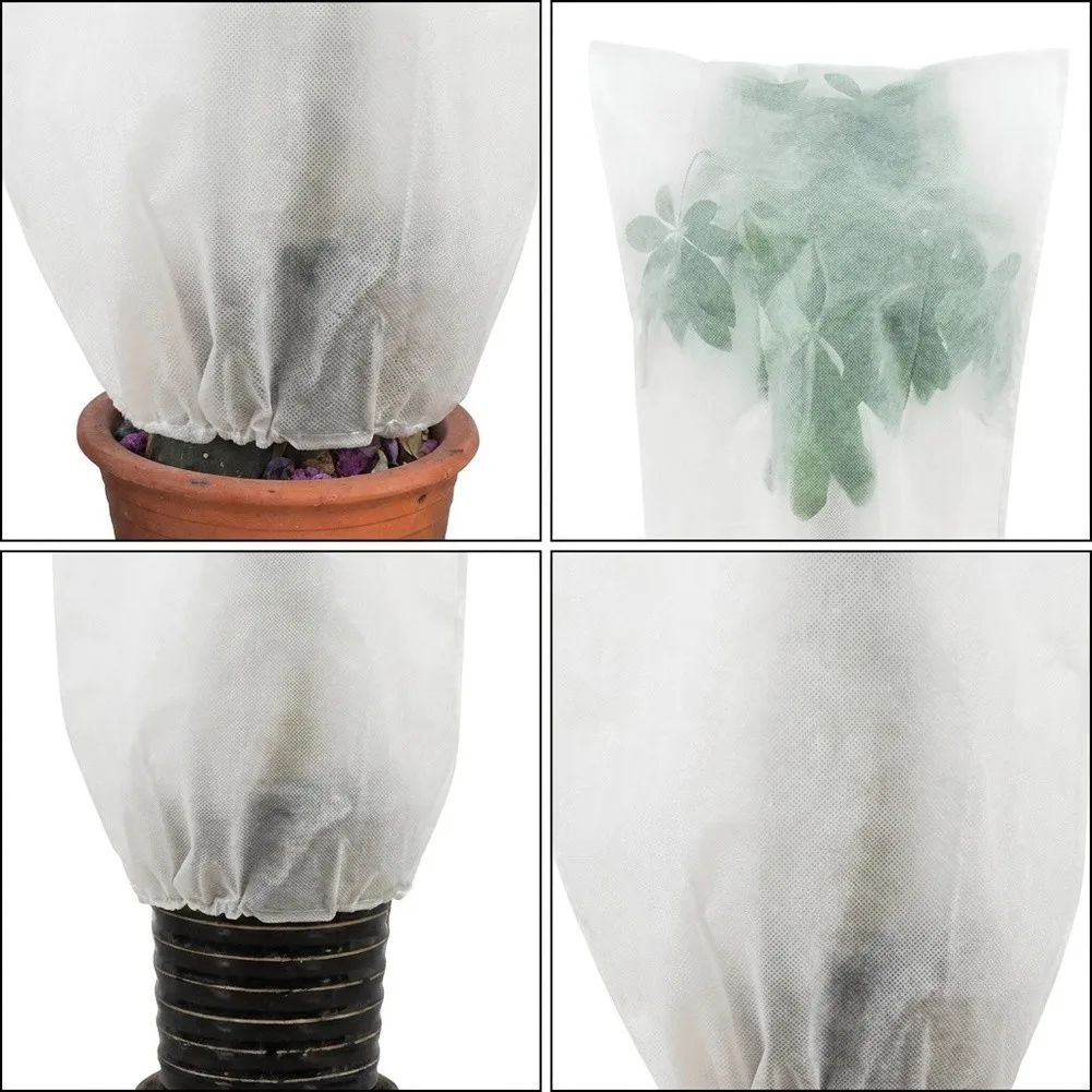 White Transparent Plastic Freeze Plant Cover Bag For Fruit Tree Orchard Frost Protection Winter Garden Care Accessories
