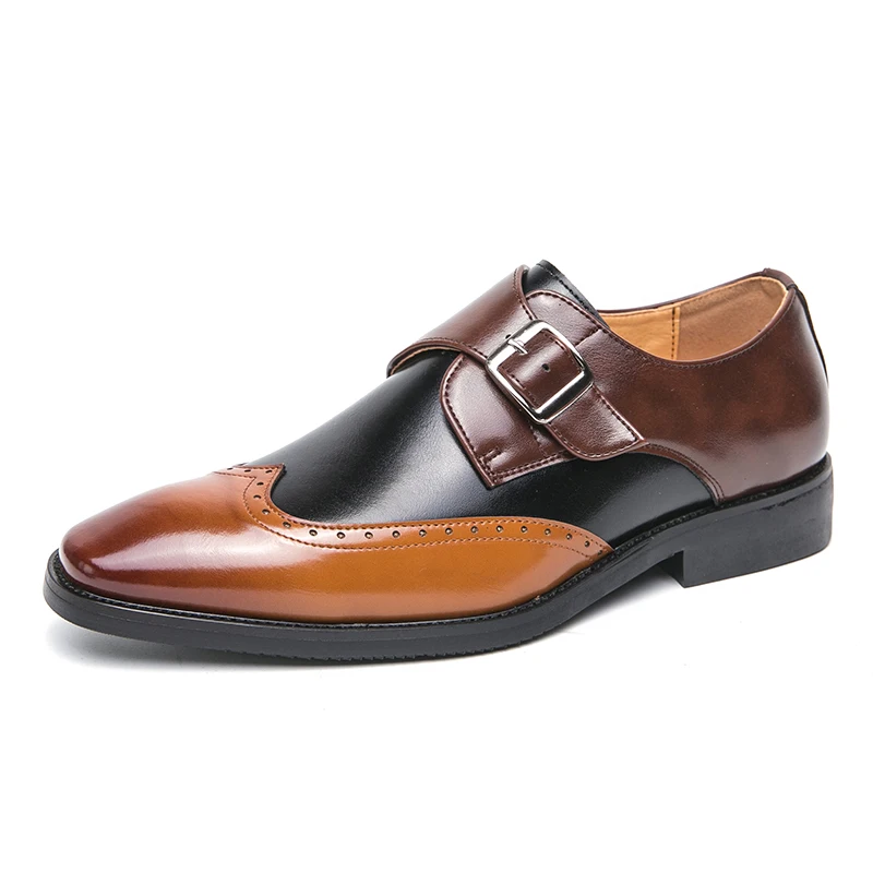

Low heels Men's loafers new large-sized fashionable thick-soled sneakers men's lacquered casual sports shoes men's punk shoes