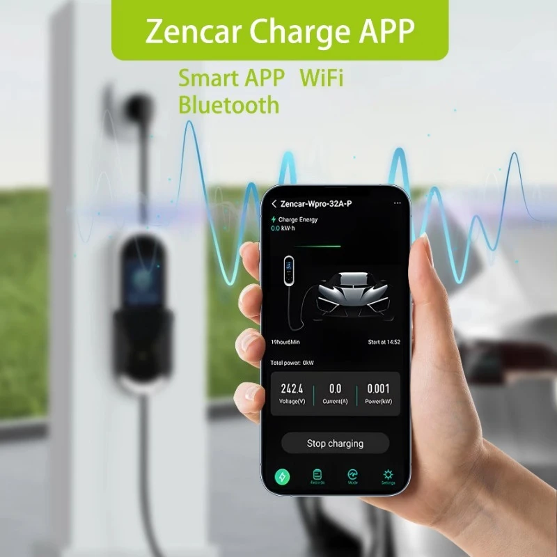 Portable EV Charger GB/T High Quality Electric Car Charging Station 32A 7.4kW EVSE with Wifi APP Remote Control
