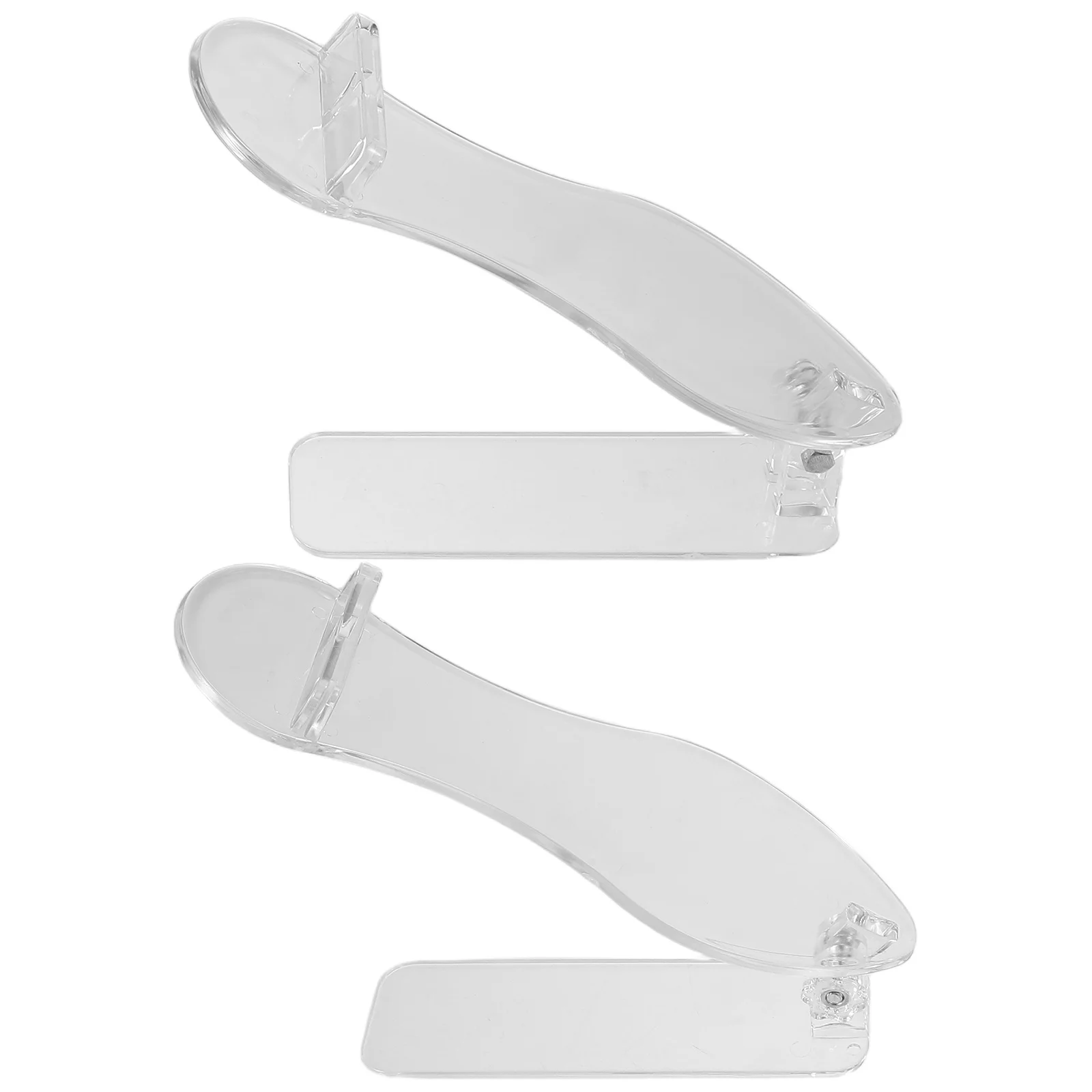 

2Pcs Clear Shoe Display Stand Plastic Shoe Holder for High Heels Sandals Sneaker Organization Retail Store Entryway