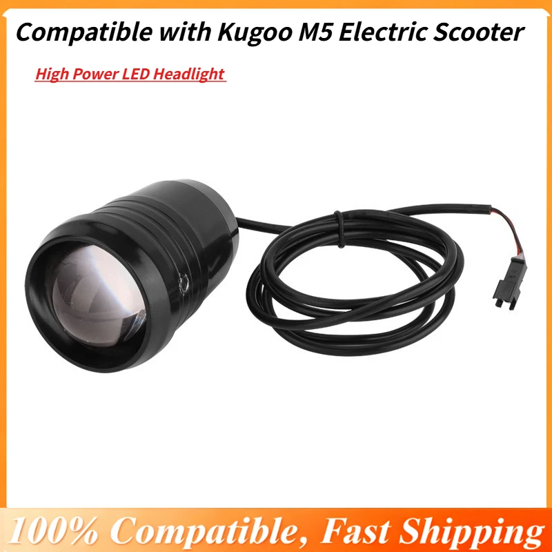 

High Power LED Headlight Compatible with Kugoo M5 Electric Scooter, Premium Front Light for Clear Illumination