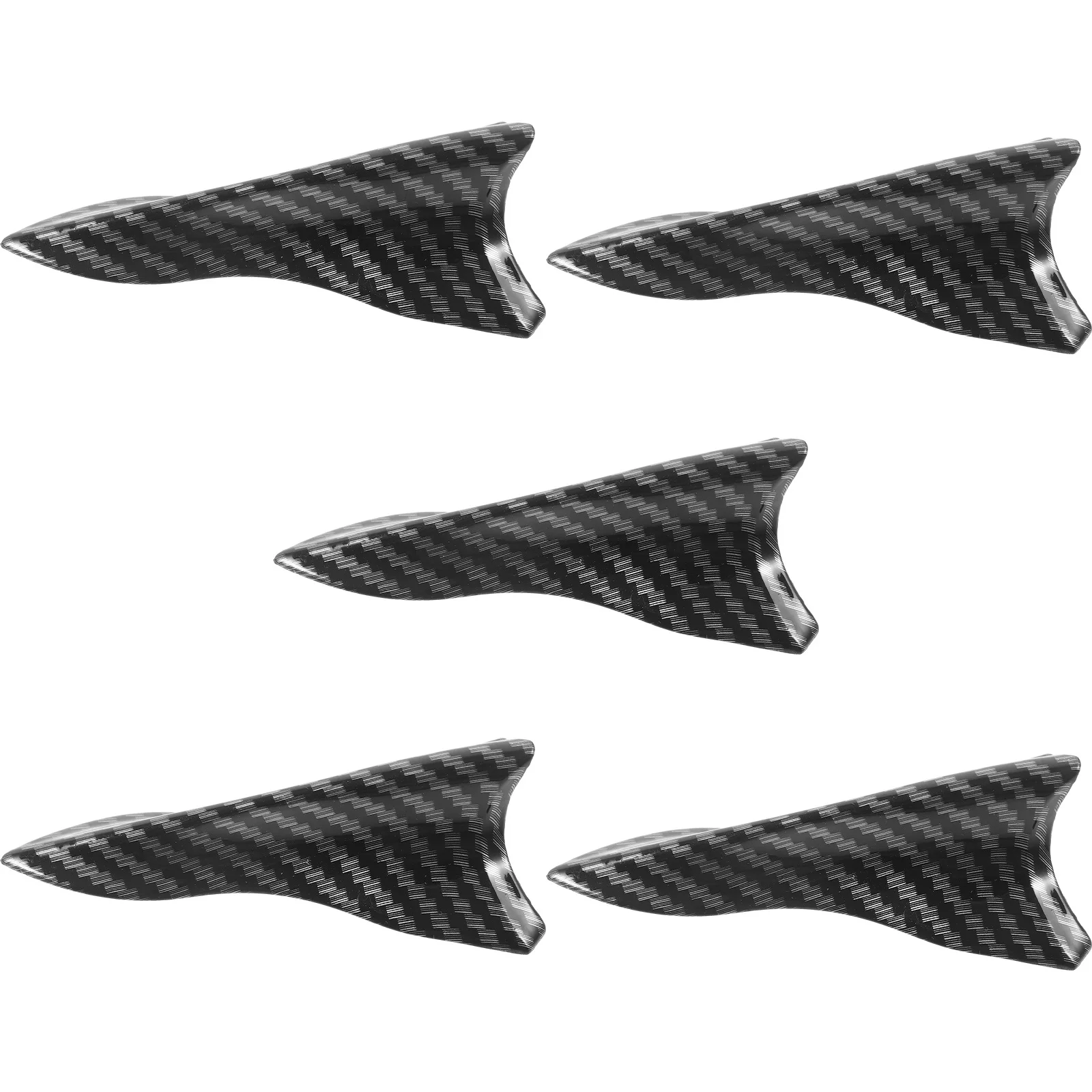 

5pcs Carbon Fiber Front Bumper Lip For Car Shark Fin Roof Spoiler Rear Tail Wing Decor Auto Exterior Modification Vehicle Wing