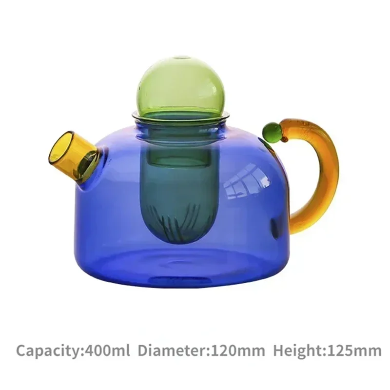 

ABZC-Household Suitability Heat Glass Teapot Pitcher For Teaware Lover Tea Set Water Cup Bottle Cooker Kettle Usable