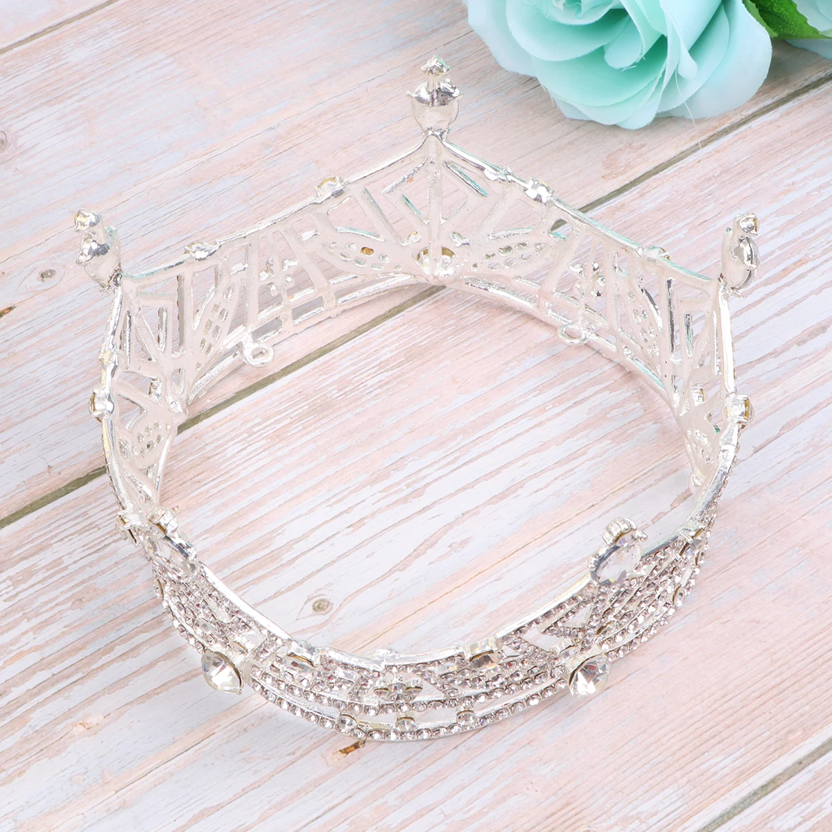 

Rhinestone Crown Vintage Bridal Headwear Women Party Hair Accessories Queen Crowns Decor Wedding Engagement Photoshoot Prop Hair