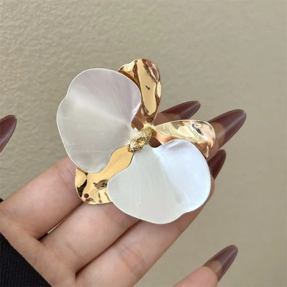 الحلو بالتنقيط النفط زهرة خاتم الأبيض زهرة القزحية فراشة السحلية المينا البنصر Ins نمط العصرية الفرنسية غير النظامية حلقة النساء