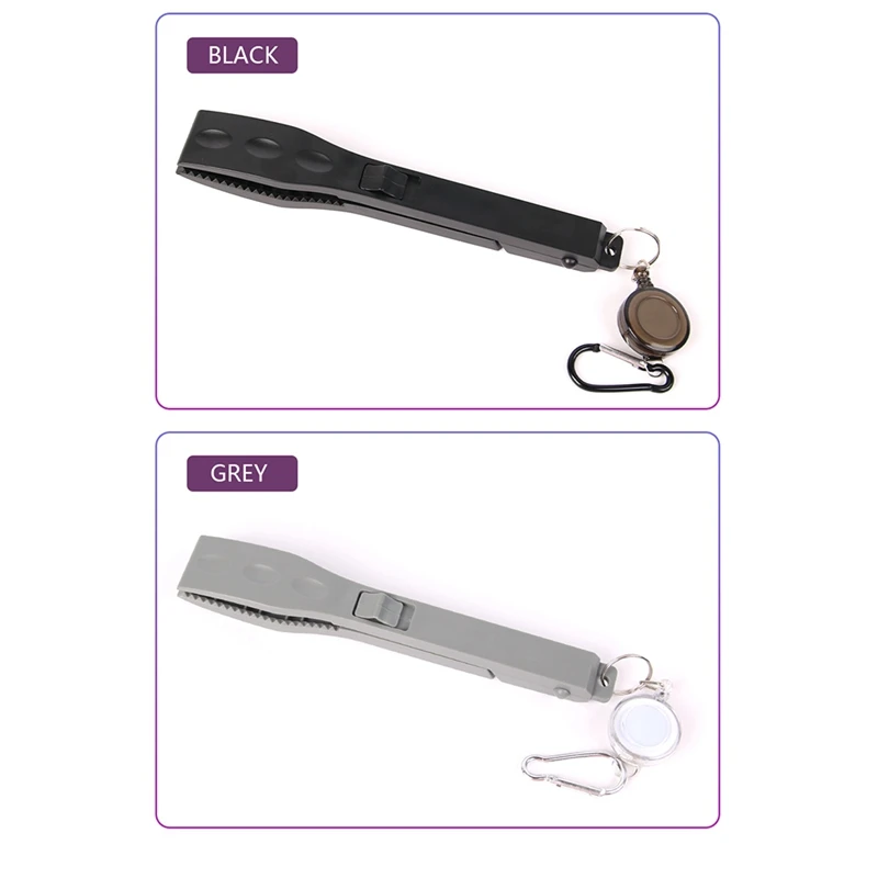 1 Stück multifunktionale Angeln Fisch Clip Hand Controller Tackle-Tool Angeln Körper Grip Clamp Greifer mit Sperrschalter, grau
