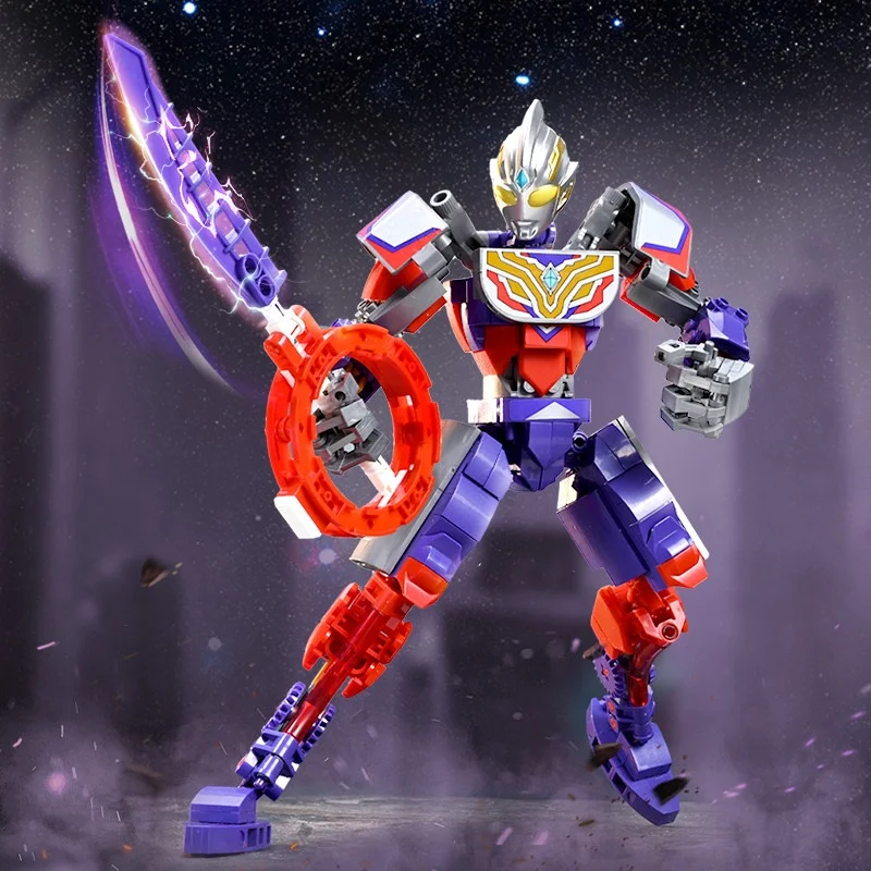 New Keeppley 25CM Ultraman Zero Dimension Mech Ultraman Toy Boy Gift Battle Mobile Doll Splicing Block Toy Birthday Gift For Boy view 2