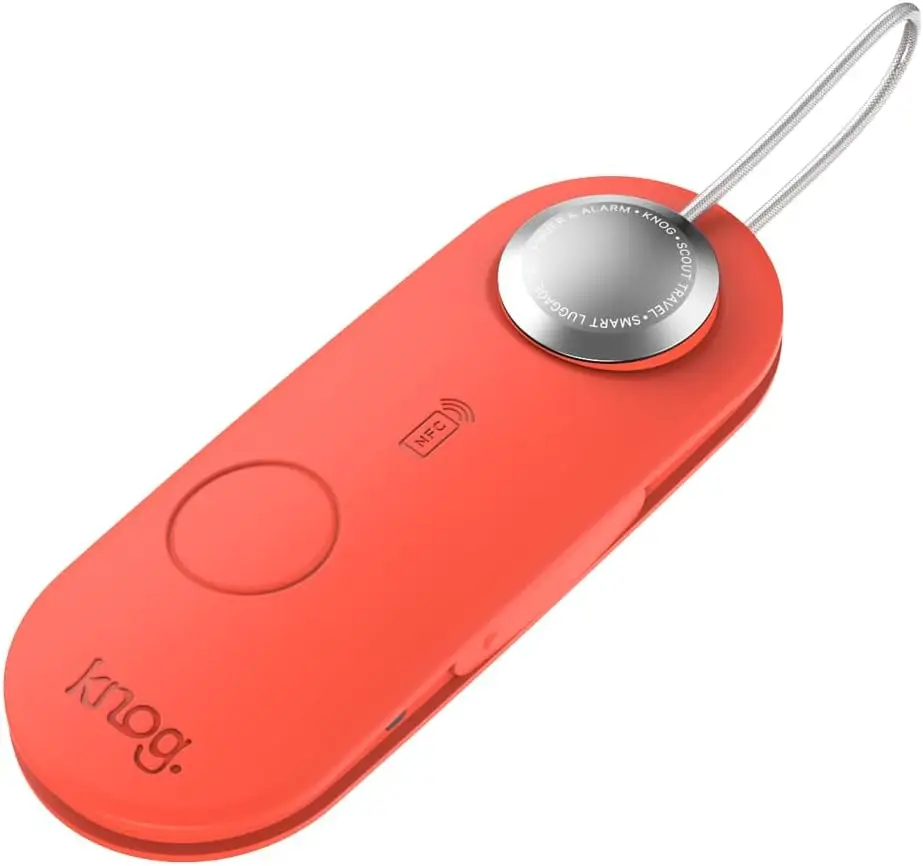 

Smart Tag Scout iOS — перезаряжаемая багажная бирка с Apple Find My, удаленный звонок, оповещения о низком заряде батареи, водонепроницаемость, красный