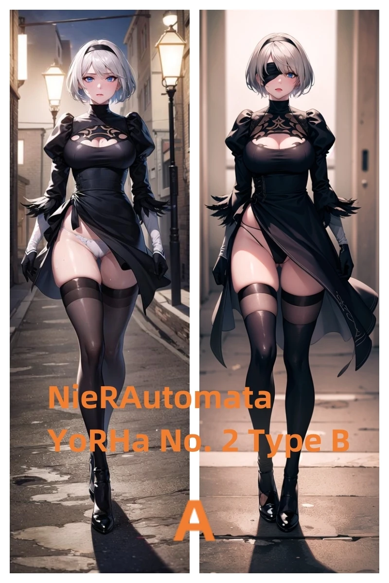 

Dakimakura Anime Pillow Case NieRAutomata YoRHa No. 2 Type B Double-sided Print Of Life-size Body Pillowcase Gifts Can be