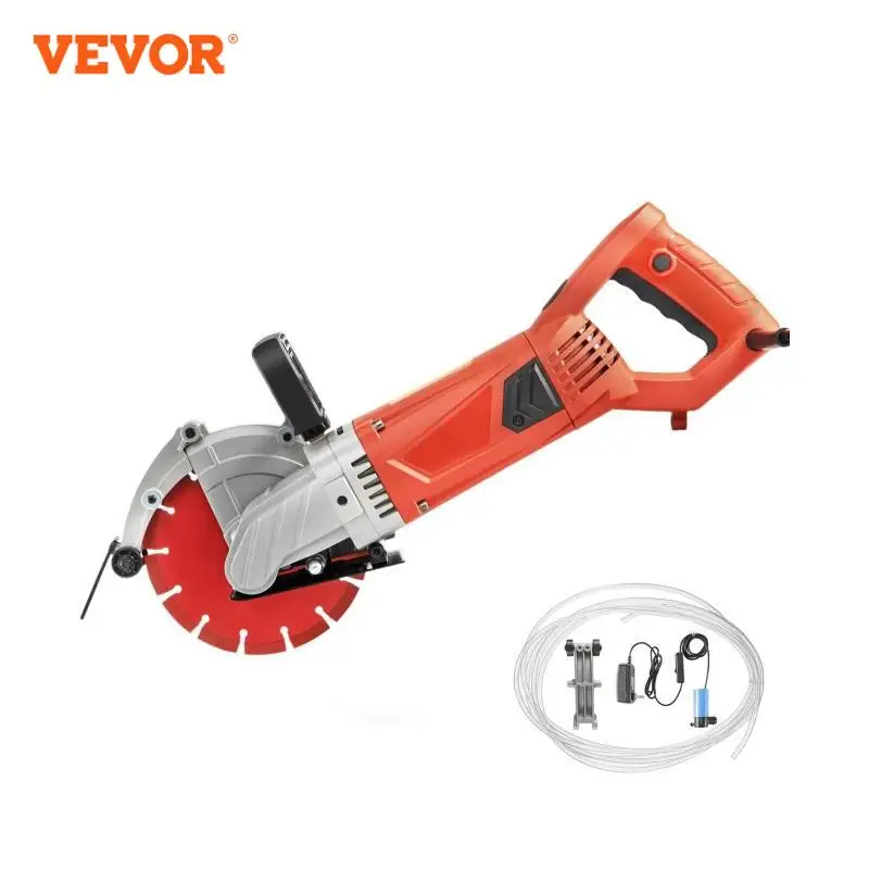 VEVOR 7Inch Concrete Saw Wet Dry Electric Circular Saw Metal Brick Cutting Machine w/ Wheels DIY Woodworking Cutter Garden Tool