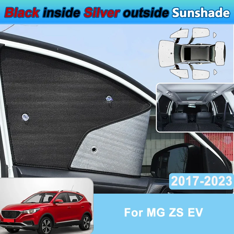 

For MG ZS EV Accessories 2017-2023 Car Full Coverage Sunshade Windshield Cover Privacy Shade Anti-UV Window Sun Visor Auto Parts