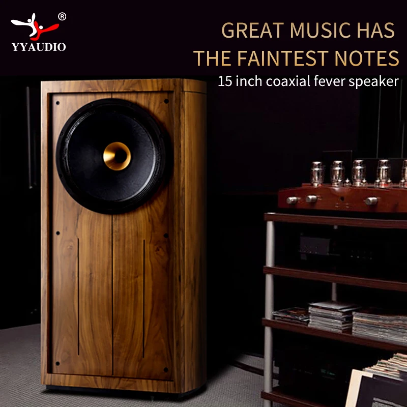 YYAUDIO 15 Inch Hifi Bookshelf Speaker High Fidelity Home Theater Speaker High Quality Sound Box