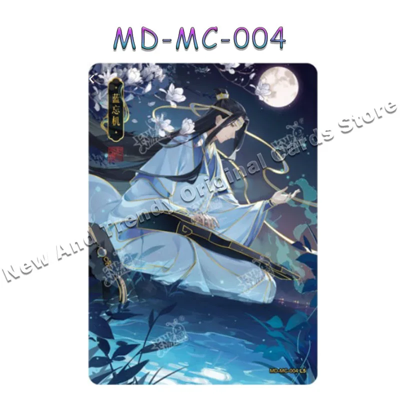 Original Anime MoDaoZuShi Cards KAYOU FM MC PR Card Signature Card Wei Wuxian Blue Forgetting Machine Collection Card Toy Gifts