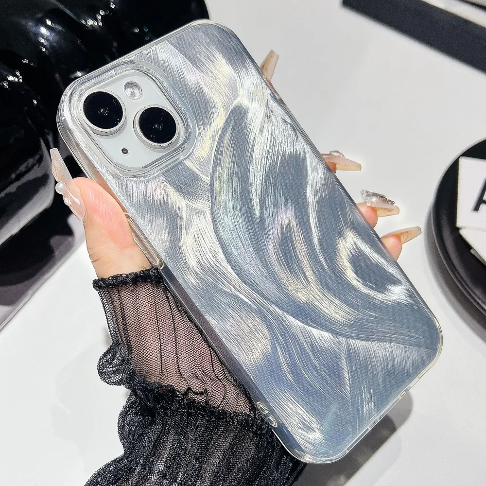 

Роскошный чехол для телефона с лазерным узором Camlet для iPhone 17 16 15 Pro Max 11 12 13 14 Plus 17 Air Fundas противоударный бампер задние крышки