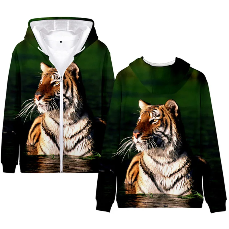 

Fashion Spring Autumn Animal Hoodies Tiger Skin 3D All Over Printed Men's Sweatshirts Unisex Casual Jacket Streetwear Coat