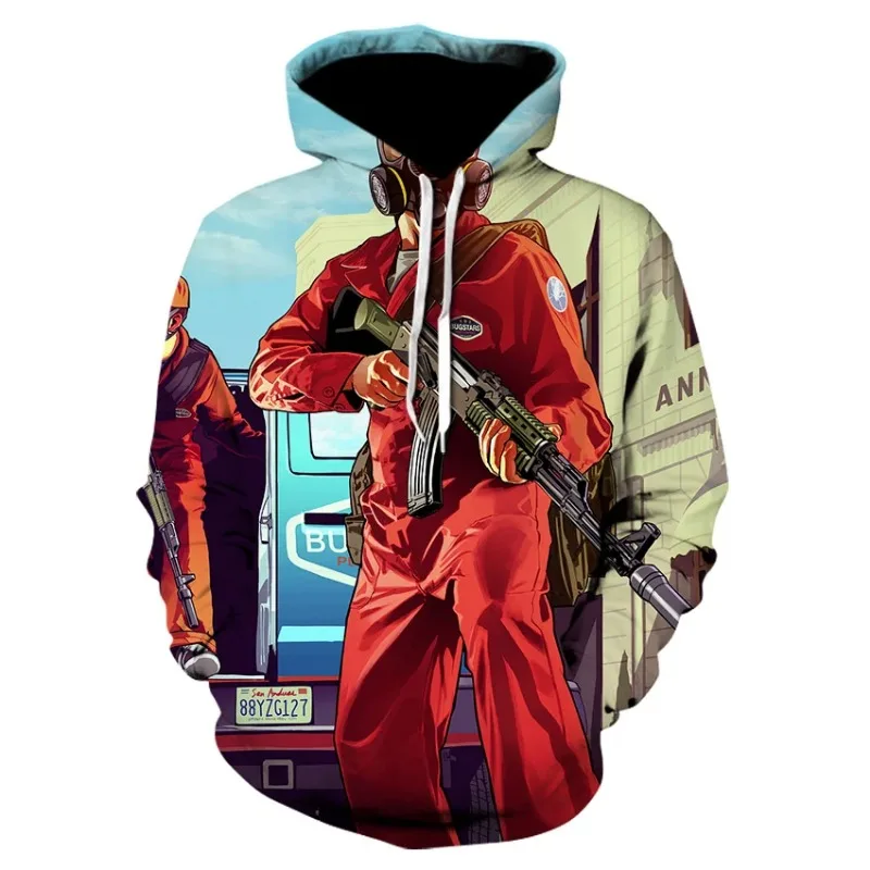 2024 New 3D Print Grand Theft Auto Game Gta 4/5 Printed Hoodies Men Women Children Cool Hooded Sweatshirt Boy Girl Kids Pullover