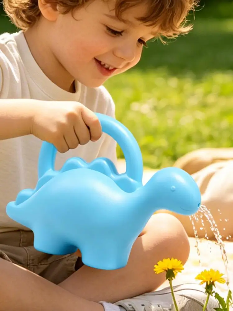 Watering Can 1.5L Dinosaur Shaped Garden Kettle Indoor Watering Can for Kids Indoor Yard Outside Lawn Flower Patio Home Balcony