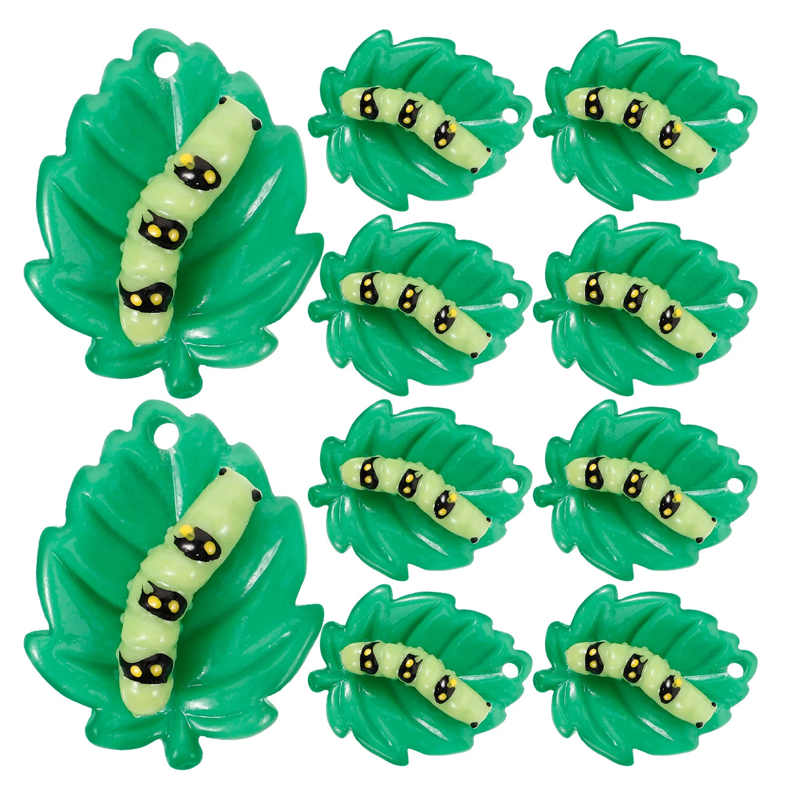 10 Pcs Caterpillar Pendant Earring Bracelets Cabochons Necklace Rarrings Letter Charm Caterpilar Charms