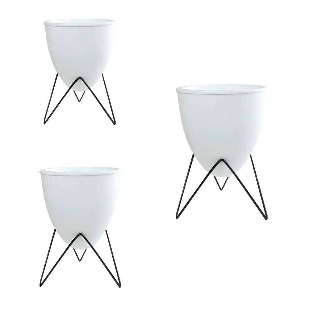 

3 set Self-Watering Flower Pot Set Lightweight Durable Plant Containers For Garden Indoor Outdoor Nordic Style Hydroponic