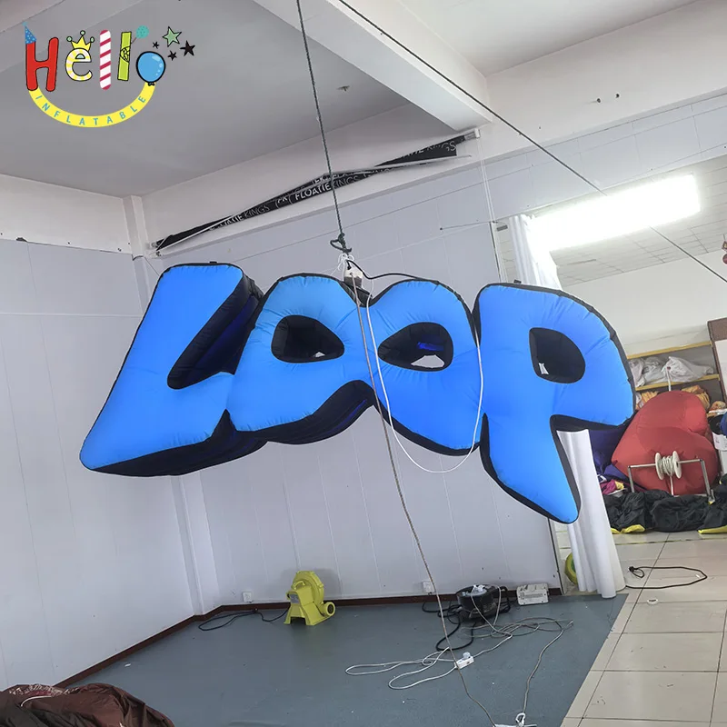 Custom Giant Inflatable Logo Letters 3D Advertising Sign for Business Branding Outdoor Event Publicity Display