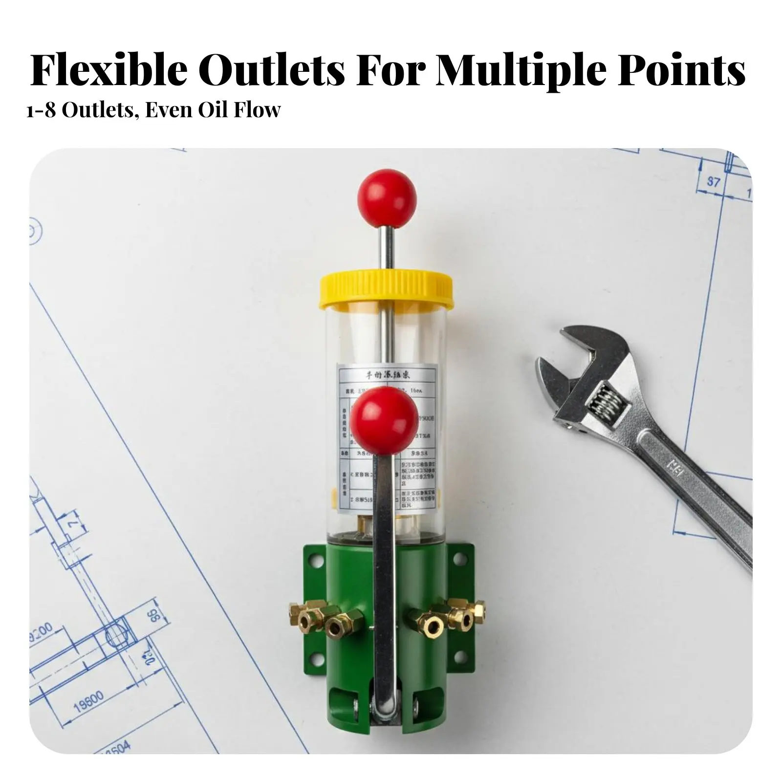 

Manual Lubricant Pump Sturdy Workmanship Hand Lever Lubrication Pump for Maintenance Technicians, Factories
