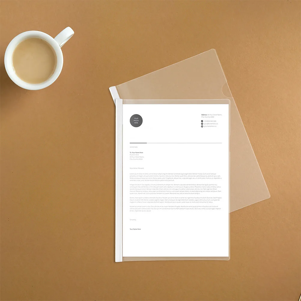 20 قطعة يغطي تقرير شريط منزلق مجلدات المستندات البلاستيكية الشفافة لمكتب طالب المعلم ورقة المنظم ملف المشابك #1