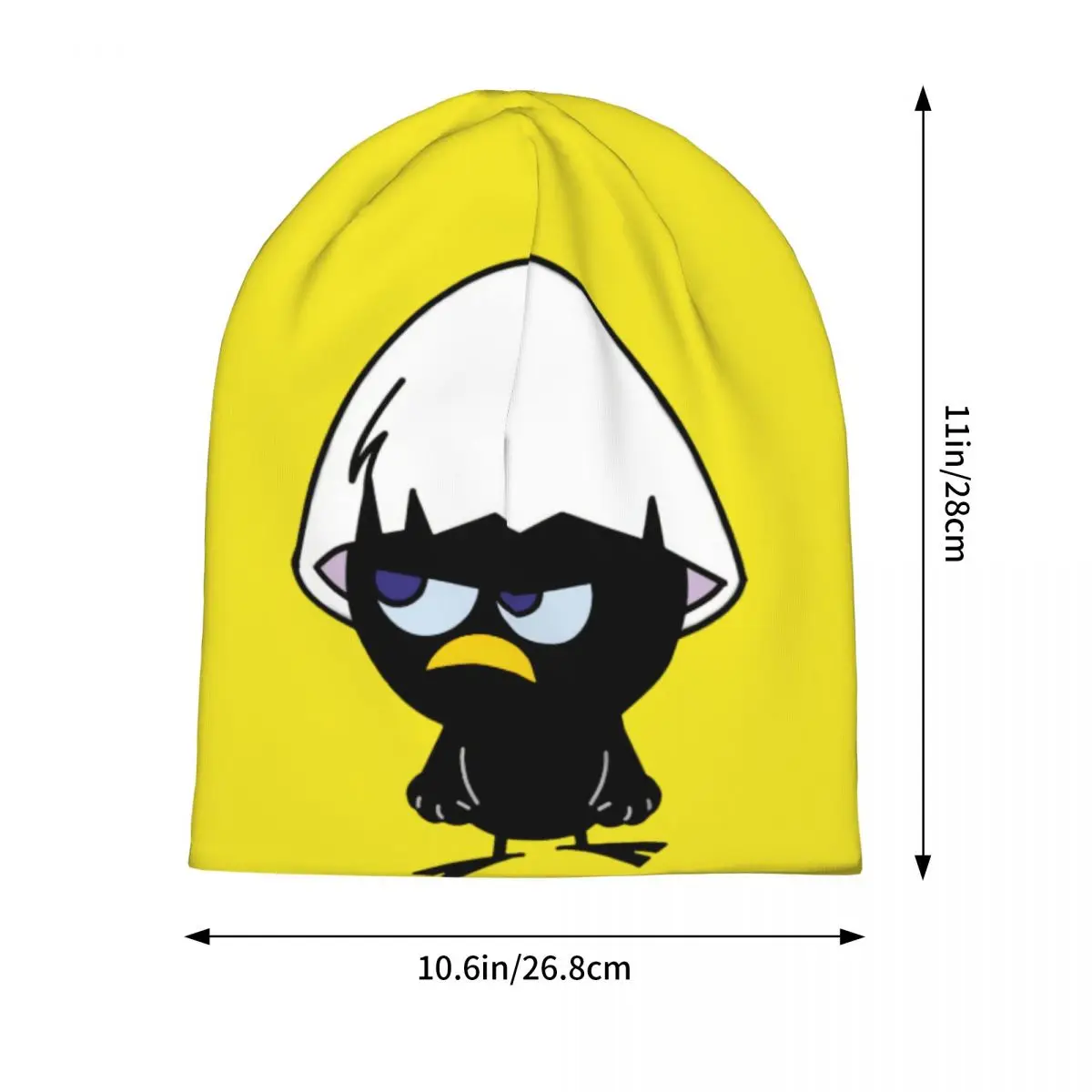 Calimero Anime Angry Bonnet Hat Hip Hop Ski Skullies Beanies Hats Cartoon for Men Women Spring Head Wrap Caps