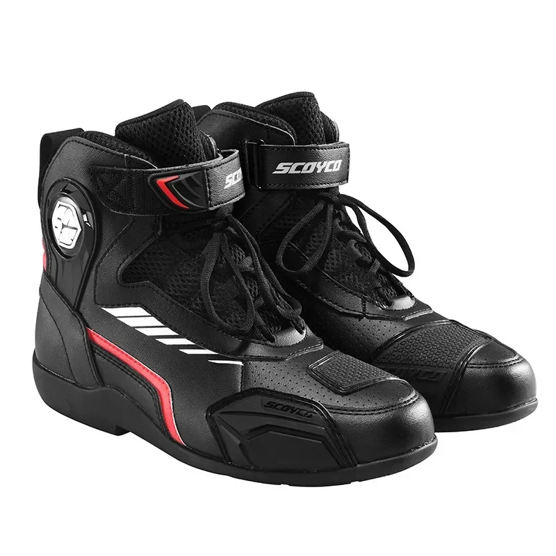 SCOYCO Motorcycle Boots for Men and Women Four Seasons Comfortable, Breathable, Anti-slip and Wear Resistant Moto Boots