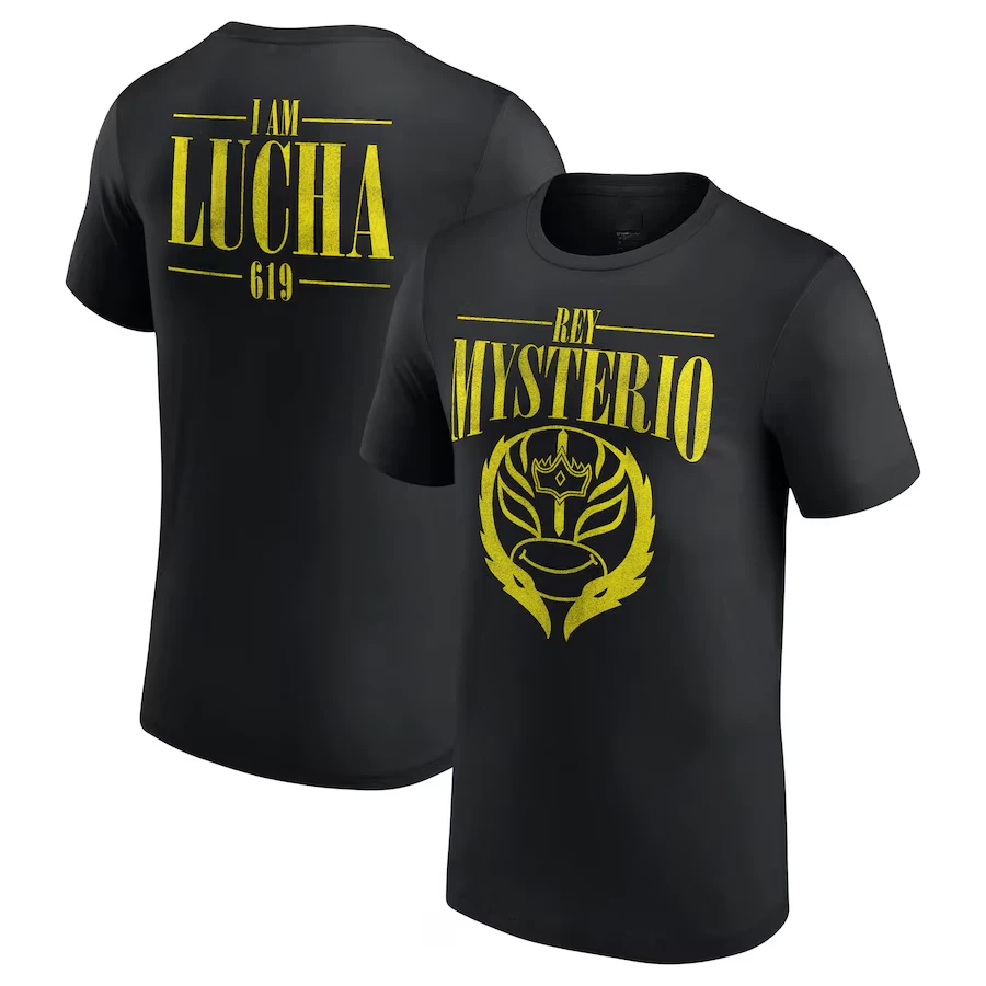 Men's Black Rey Mysterio I Am Lucha T-Shirt Fashion Men Women Children Tee Shirt Summer Short Sleeve Oversized Clothing Tops