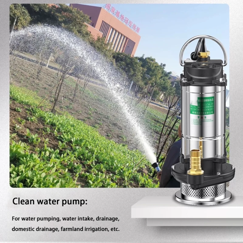 

Погружной насос из нержавеющей стали 220 В — сельскохозяйственный и садовый дренажный/изобрационный насос, подводный самовсасывающий канализационный насос