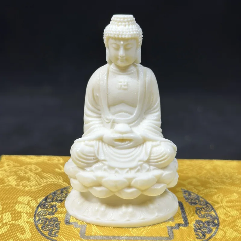 

Ivory Nut Carved Sakyamuni Vairocana Buddha Statue7*3.8*3.8cmHome Desktop Crafts Ornaments