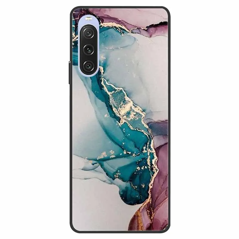 Case for Sony Xperia 10 / 10 II / 10 III / 10 IV Cover Marble silicon Soft TPU Back Cover For Sony Xperia 10 IV 5G Phone Cases