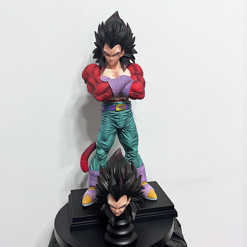

Super Four 31cm Vegeta Action Figure Dragon Ball Statue Super Saiyan Swap Chest Carvings Stance Ornament Model Garage Kit Gifts