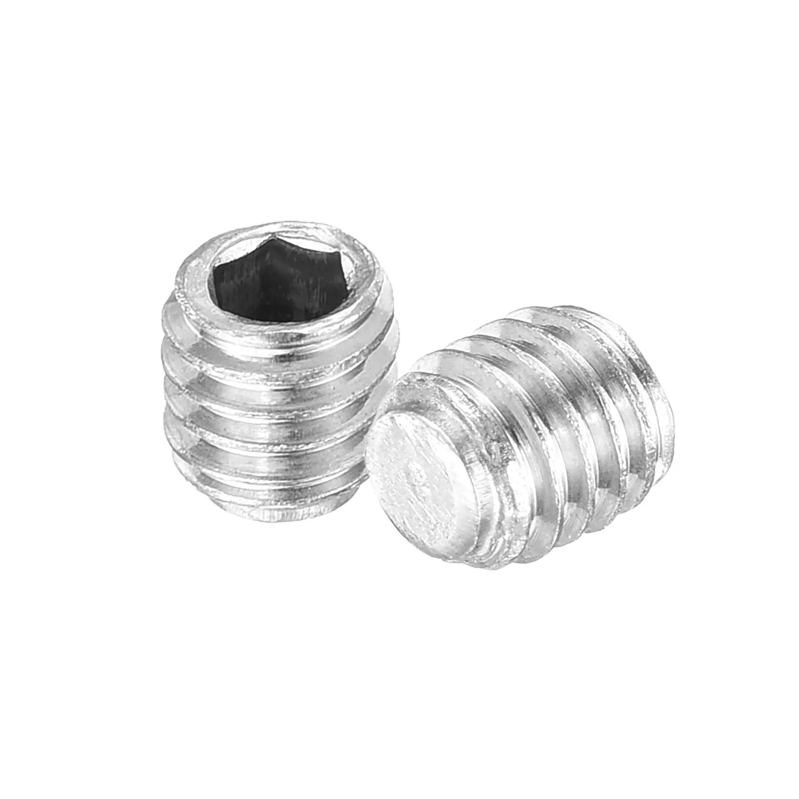 Uxcell 10/30pcs M2 M3 M4 304 Stainless Steel Hex Hexagon Socket Grub Screw Socket Set Screws