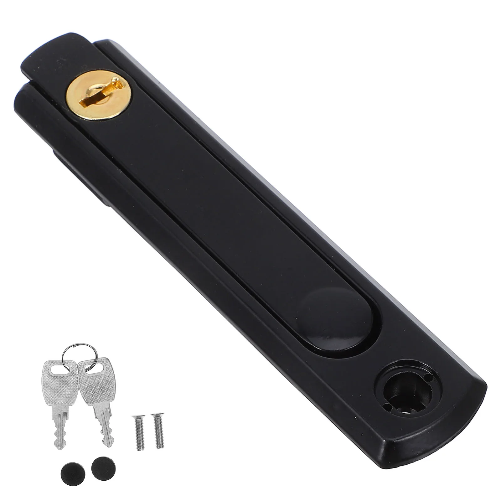 

Window Lock Black Stainless Steel Security Hardware Replacement Parts Spring Latch Door Bar Vertical Lock Accessories