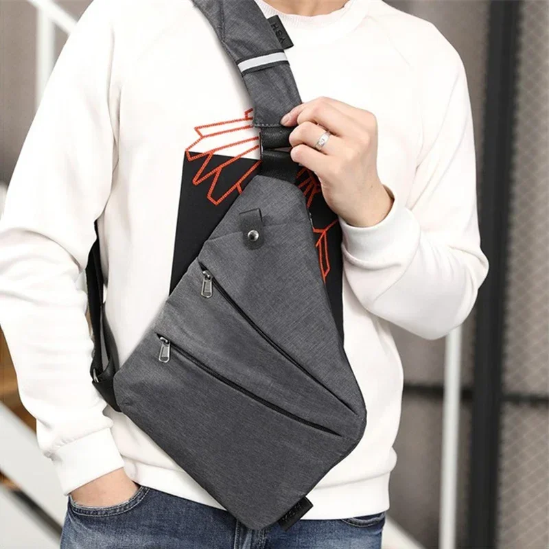 

Men's Anti-Theft Chest Bag Travel Crossbody Bag Sports Running Invisible Wallet Water-Resistant Multi-Functional Waist Bag
