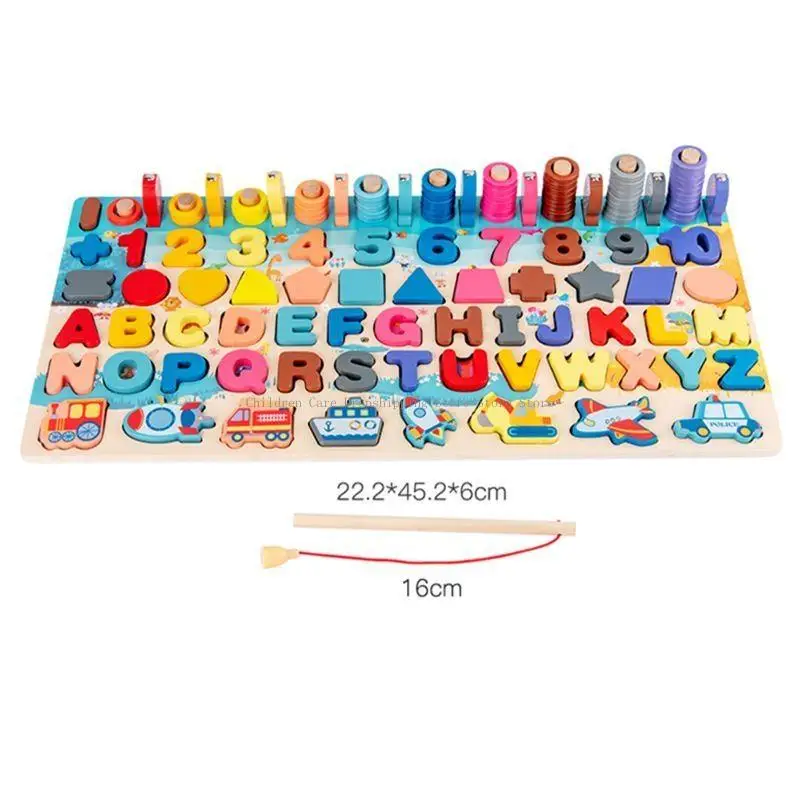 Puntelli per l'apprendimento geometrico Riconoscimento del colore della forma del giocattolo in legno per bambini per il gioco