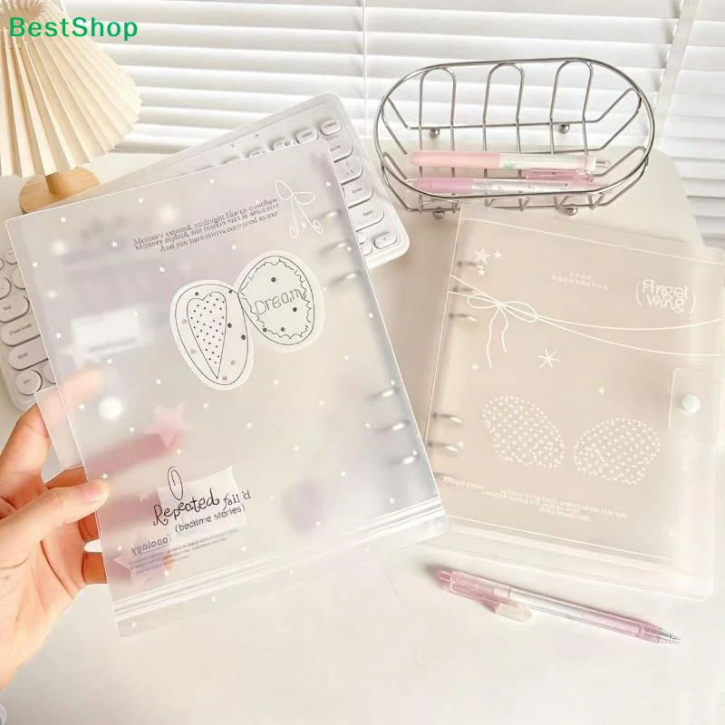 〔R〕1/10Pcs Loose-Leaf Binder Organization Ring Binder Notebook Scrub PP Inner Core Cover Note Book Journal Planner Office