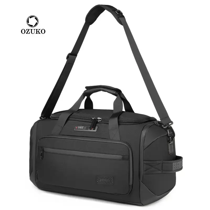 OZUKO Tote Bagsmart Borse da viaggio di grande capacità Borse da viaggio da uomo d'affari Borsone a spalla Borsa impermeabile per il fine settimana all'aperto