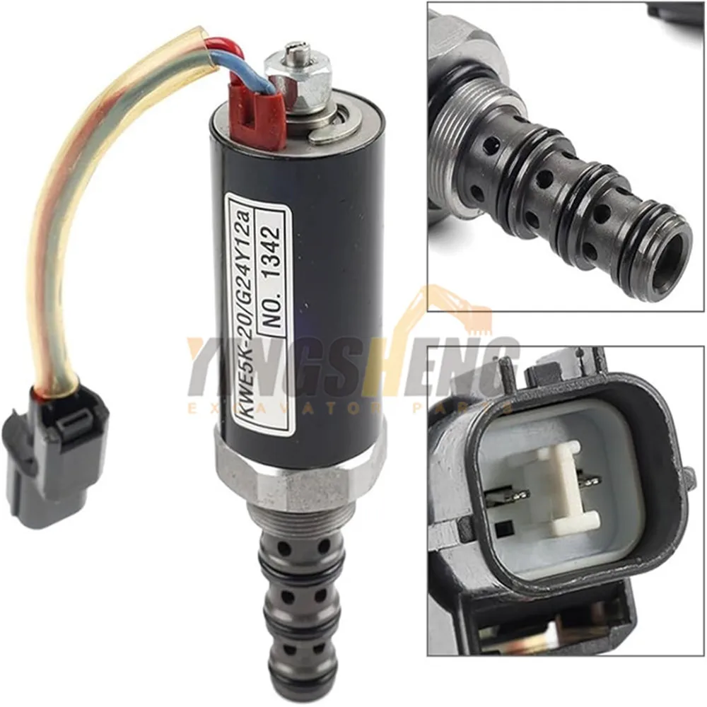 

Kobelco SK200-2, поворотный электромагнитный клапан SK200 KWE5K-20/G24Y12A, G24Y12A для деталей экскаватора