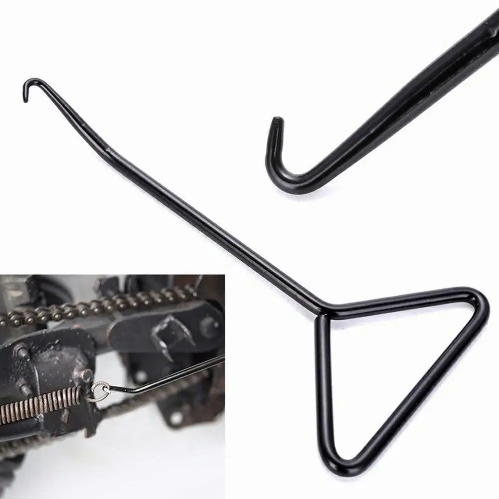 

Spring Hook Puller Tool for Motorcycle Exhaust Pipes and Drum Brake Shoes with Extra Long Handle for Use Away from Oil and Dirt